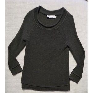 Donna Karan Womens Cashmere Wool Long Sleeve Knitted Sweater Brown Size S